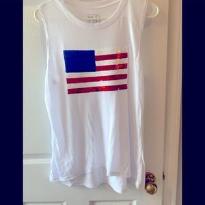 New without tags - Sequin American Flag tank top